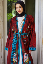 Vibrant Butterfly Kimono