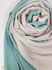 Dusty Mint X Soft Beige Scarf
