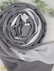 Light Grey X White Scarf