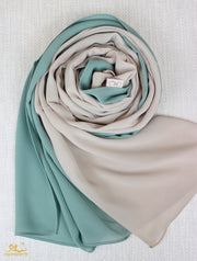 Dusty Mint X Soft Beige Scarf