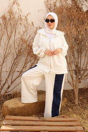 Suede Denim Twist Set