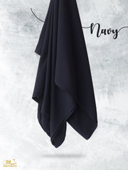 Navy Chiffon Scarf