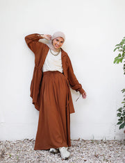 Linen Plain Skirt Set