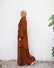 Linen Plain Skirt Set