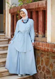 Linen Plain Skirt Set