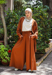 Linen Plain Pants Set