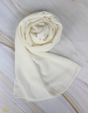 Offwhite Chiffon Scarf