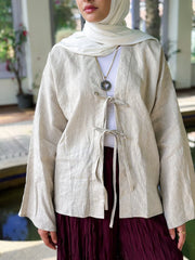 Dahlia Pure Linen Kimono