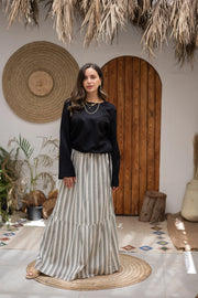 Linen Stripes Skirt