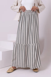 Linen Stripes Skirt