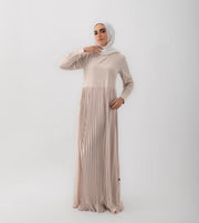 Long Sleeves Pleated Dress