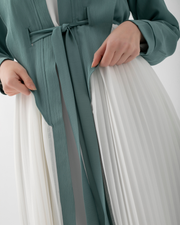 Open Pleated Abaya