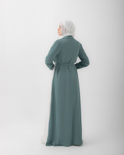 Open Pleated Abaya