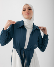 Open Pleated Abaya