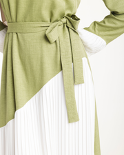 Linen Pleated Dress