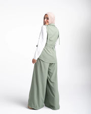 Vest & Wide Leg Pants Set