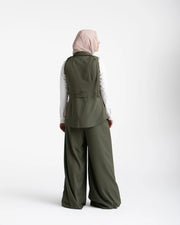 Vest & Wide Leg Pants Set
