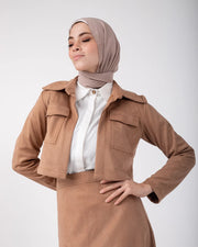 Suede Cropped Jacket