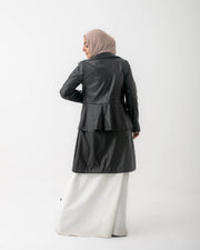 Double Breasted Leather Coat