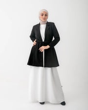 Suede Side Pleated Coat