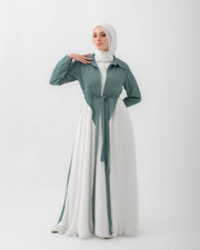 Open Pleated Abaya