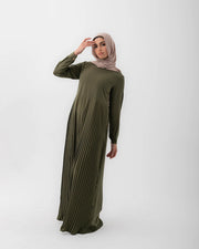 Long Sleeves Pleated Dress