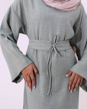 Belted Linen Dress