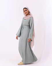 Belted Linen Dress