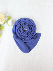 Bright Blue Chiffon Scarf
