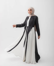 Open Pleated Abaya