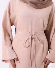Belted Linen Dress