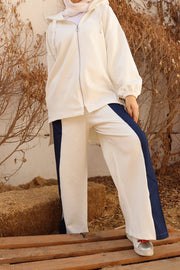 Suede Denim Twist Set