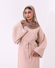 Belted Linen Dress