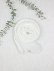 Cloud White Chiffon Scarf