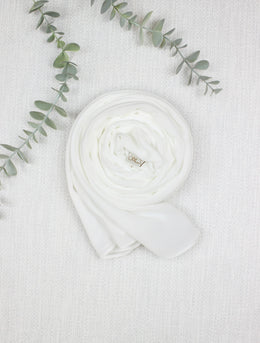 Cloud White Chiffon Scarf