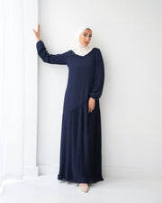 Pleated Chiffon Dress