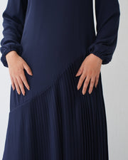 Pleated Chiffon Dress