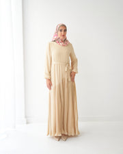 Pleated Chiffon Dress