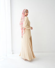 Pleated Chiffon Dress