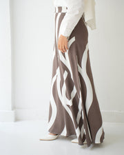 Linen Blend Maxi Skirt