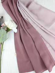 Dusty Mauve X Light Mink Scarf
