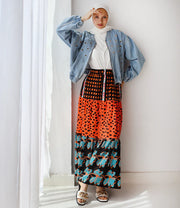 Mixed Print Skirt