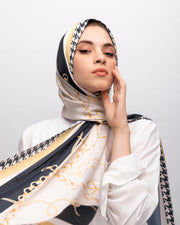 Golden Glam Satin Scarf