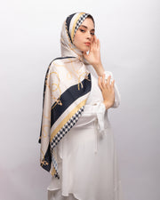 Golden Glam Satin Scarf