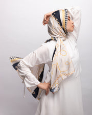 Golden Glam Satin Scarf