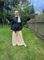 Leather Cargo Vest Black