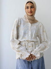 Flower Linen Shirt