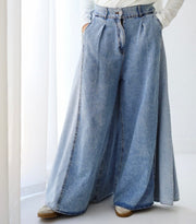 Mixed Denim Pants
