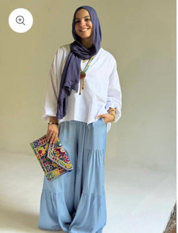 Pure linen high low top