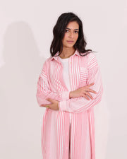 Stripes Long Linen Tunic
